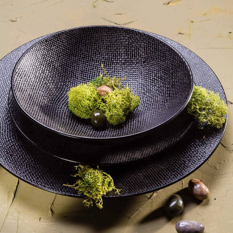Assiette plate noire 27 cm - Maryse Cuisine 1