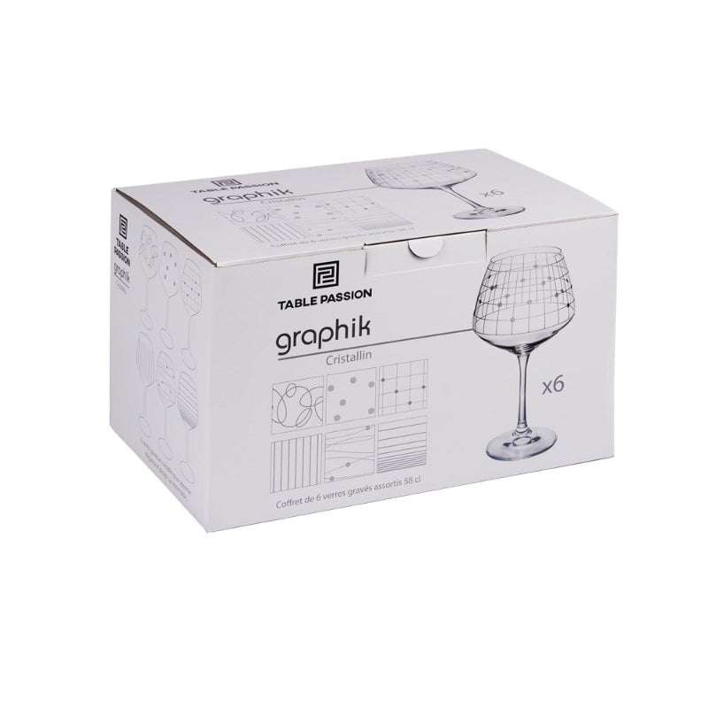 Coffret 6 Verres à Vin Graphik Maryse Cuisine 2