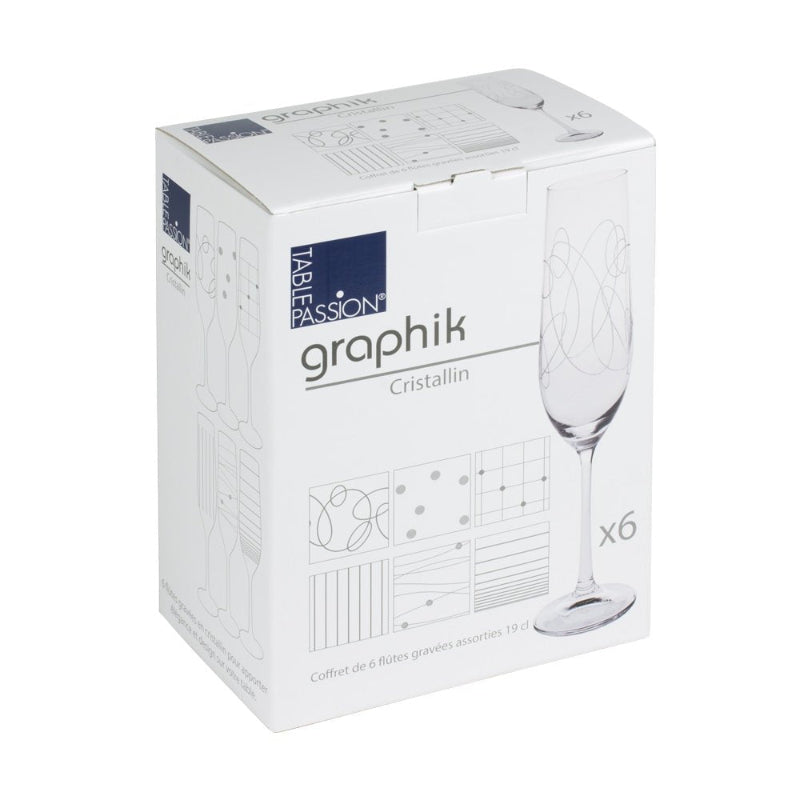 Flûtes à champagne Graphik 19 cl – Maryse Cuisine 1