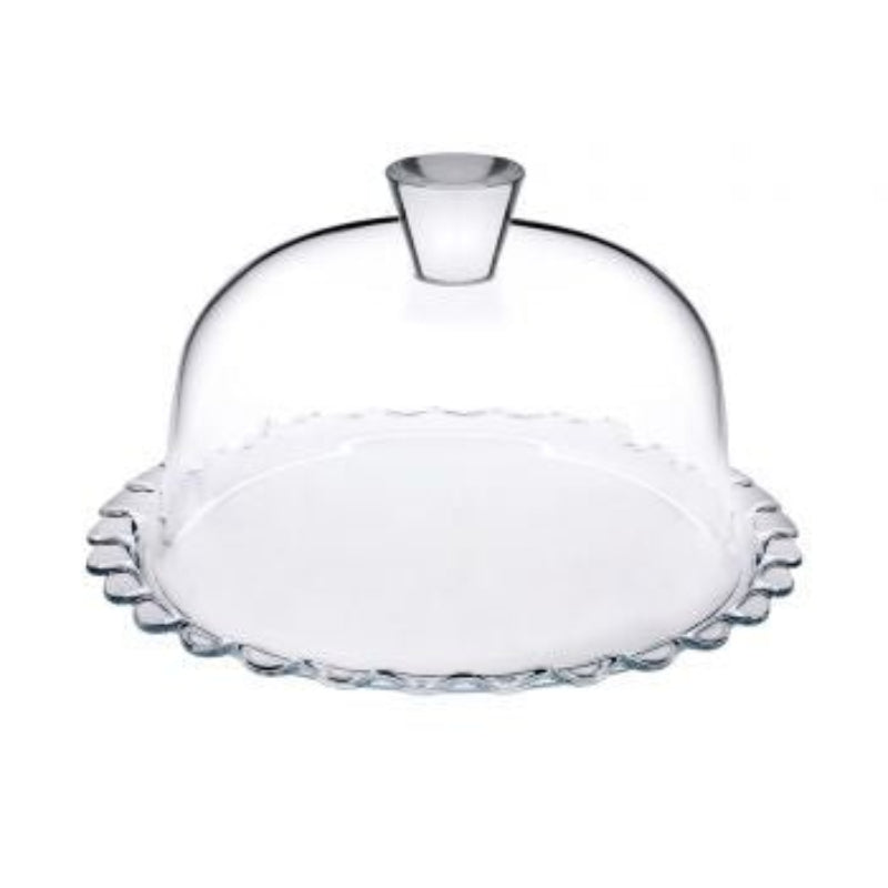 Plat à Pâtisserie en Verre avec Cloche – maryse cuisine