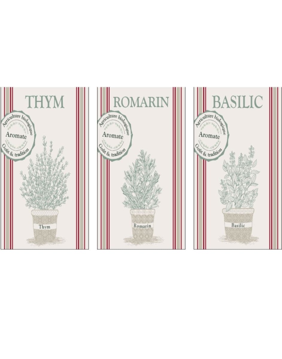 Set de Torchons Aromates – Maryse cuisine 1