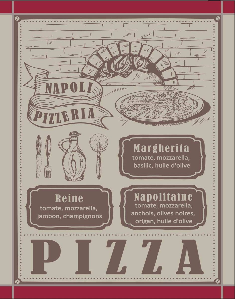 Torchon Pizza Taupe 50x70 – Maryse Cuisine