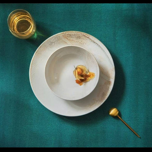 Assiette plate en grès - maryse cuisine