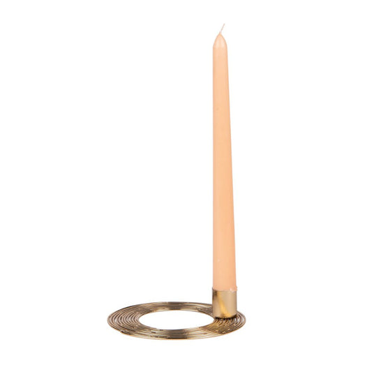 Bougeoir doré en métal – maryse cuisine
