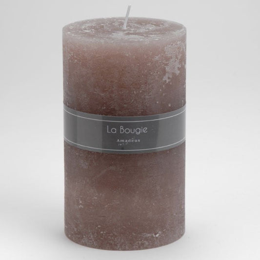 Bougie Cylindre Taupe Grande – Maryse cuisine