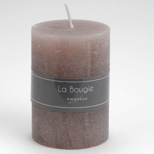 Bougie Cylindre Taupe Petite - Maryse cuisine